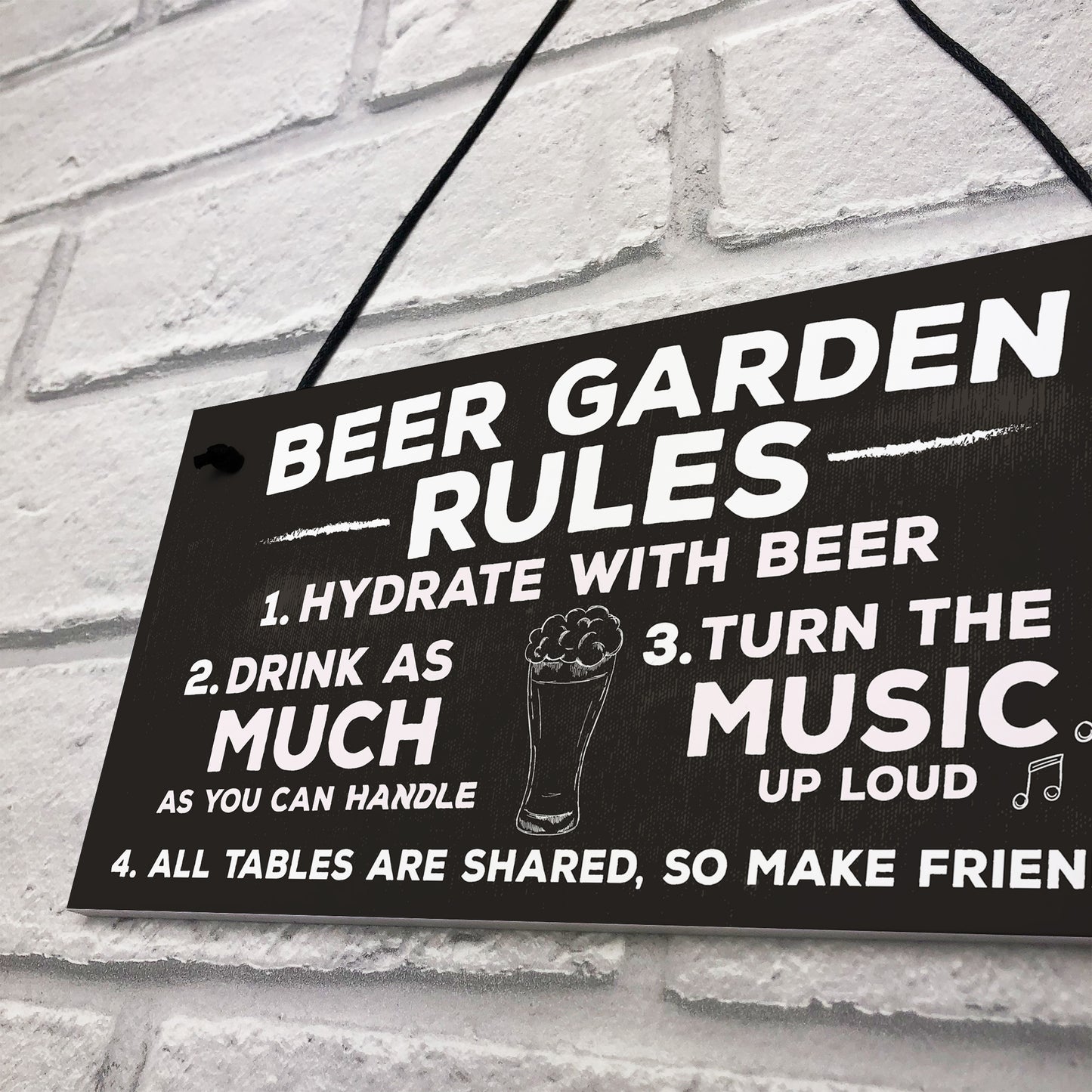 Beer Garden Rules Hanging Wall Signs Pub Garden Plaques Alcohol