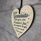 Great Grandad Card Birthday Christmas Gift Wooden Heart Ornament