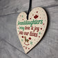 Granddaughter Bauble Heart Birthday Christmas Nan Grandad Plaque