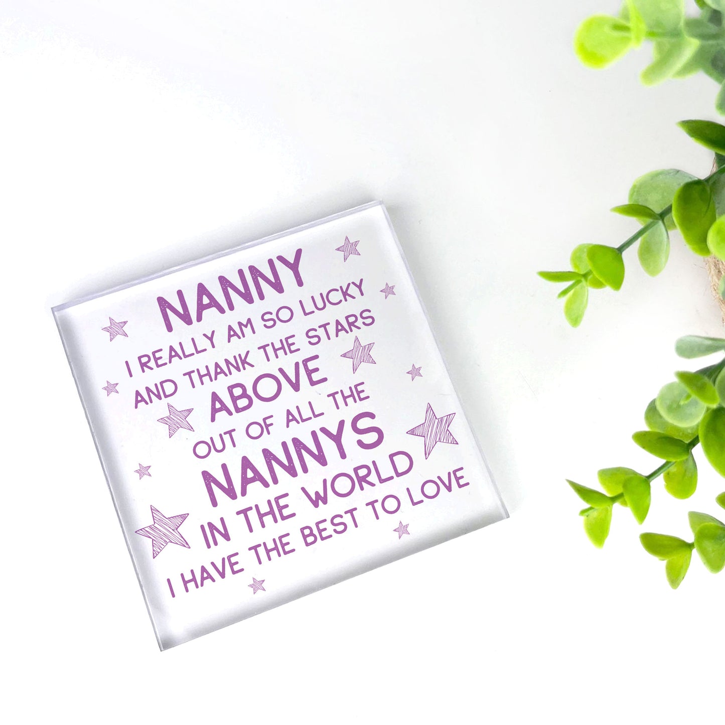 Nanny Gifts Acrylic Block Nanny Christmas Birthday Gifts For Her