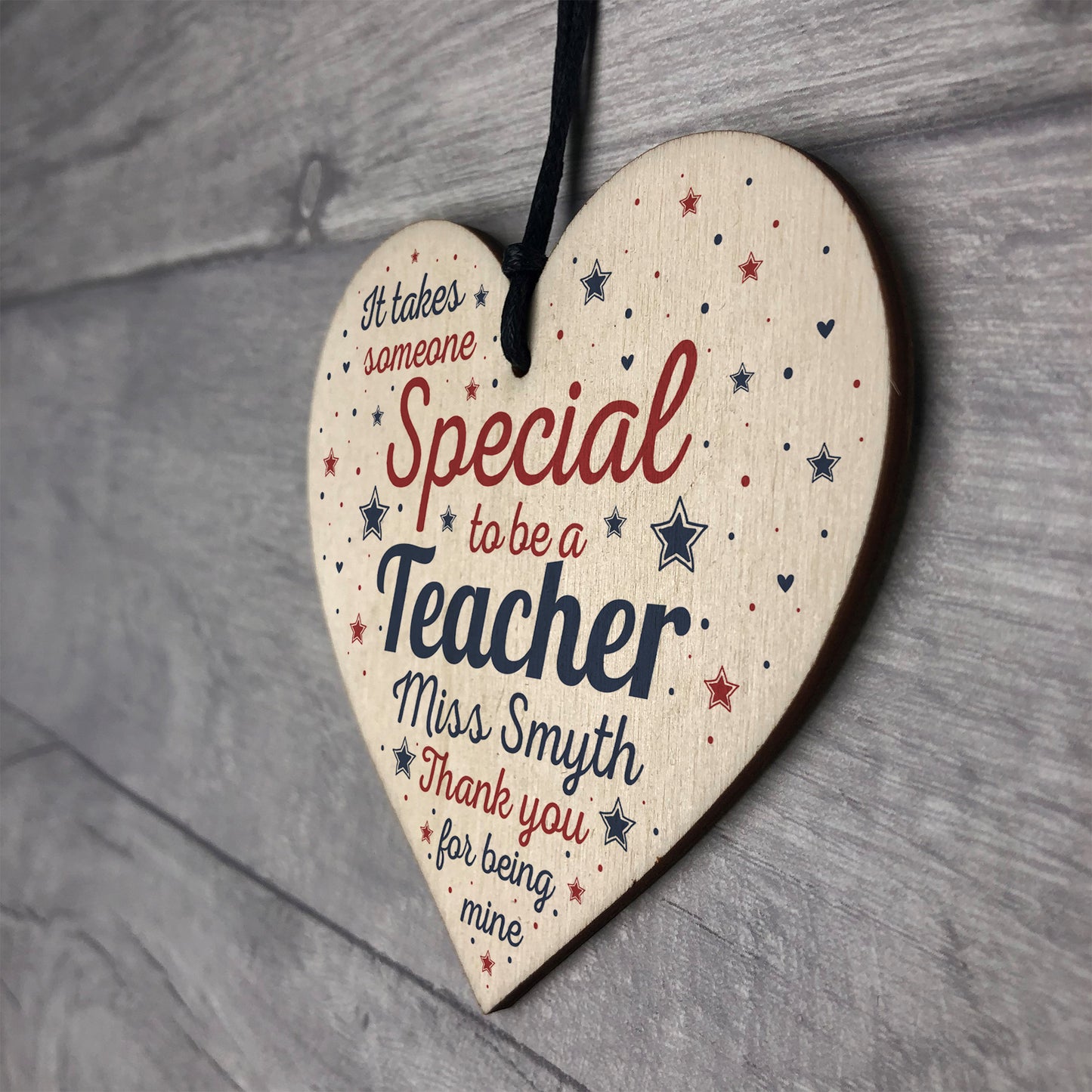 Personalised Handmade Heart Gift For Teacher Leaving Present