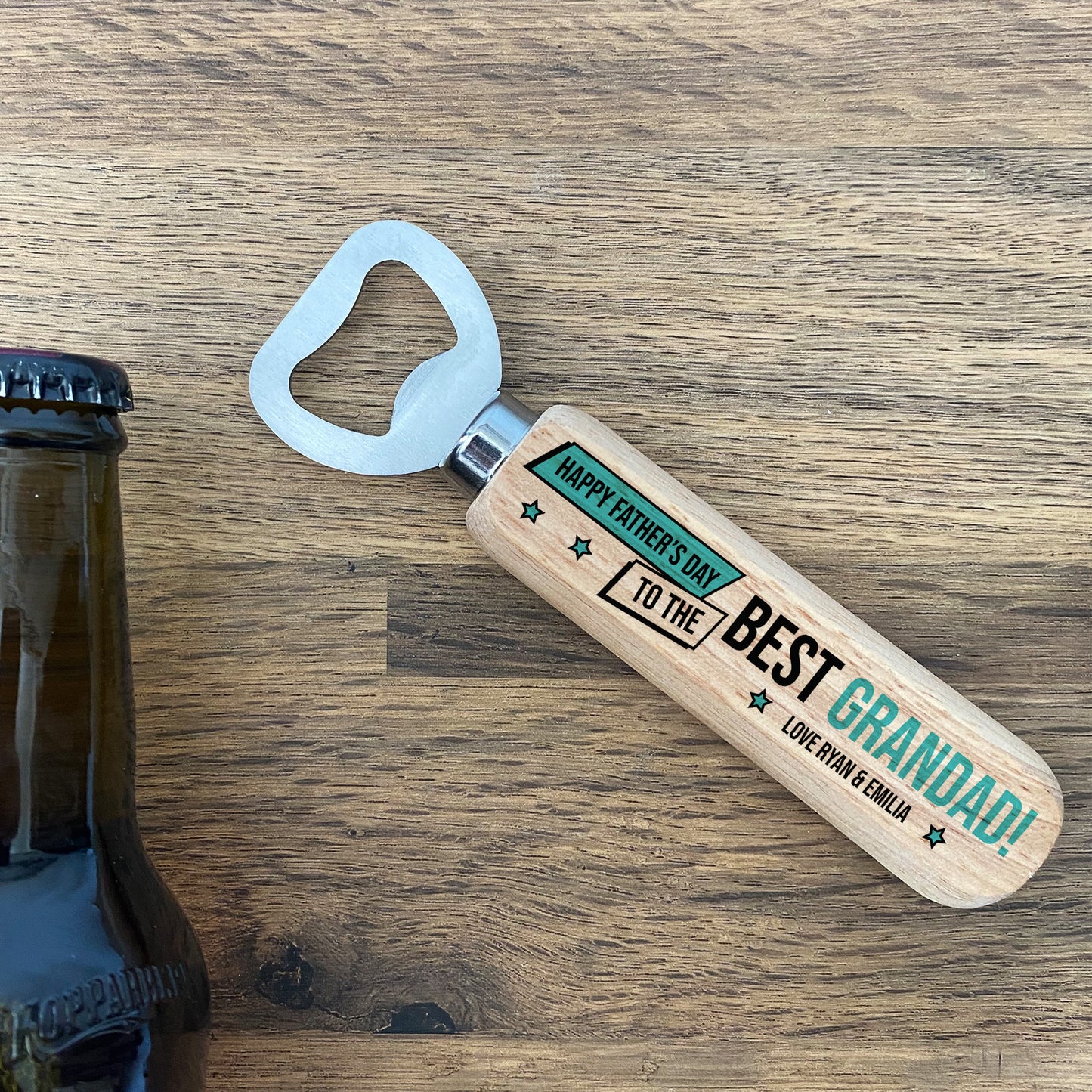 Personalised Fathers Day Gift For Grandad Bottle Opener Novelty