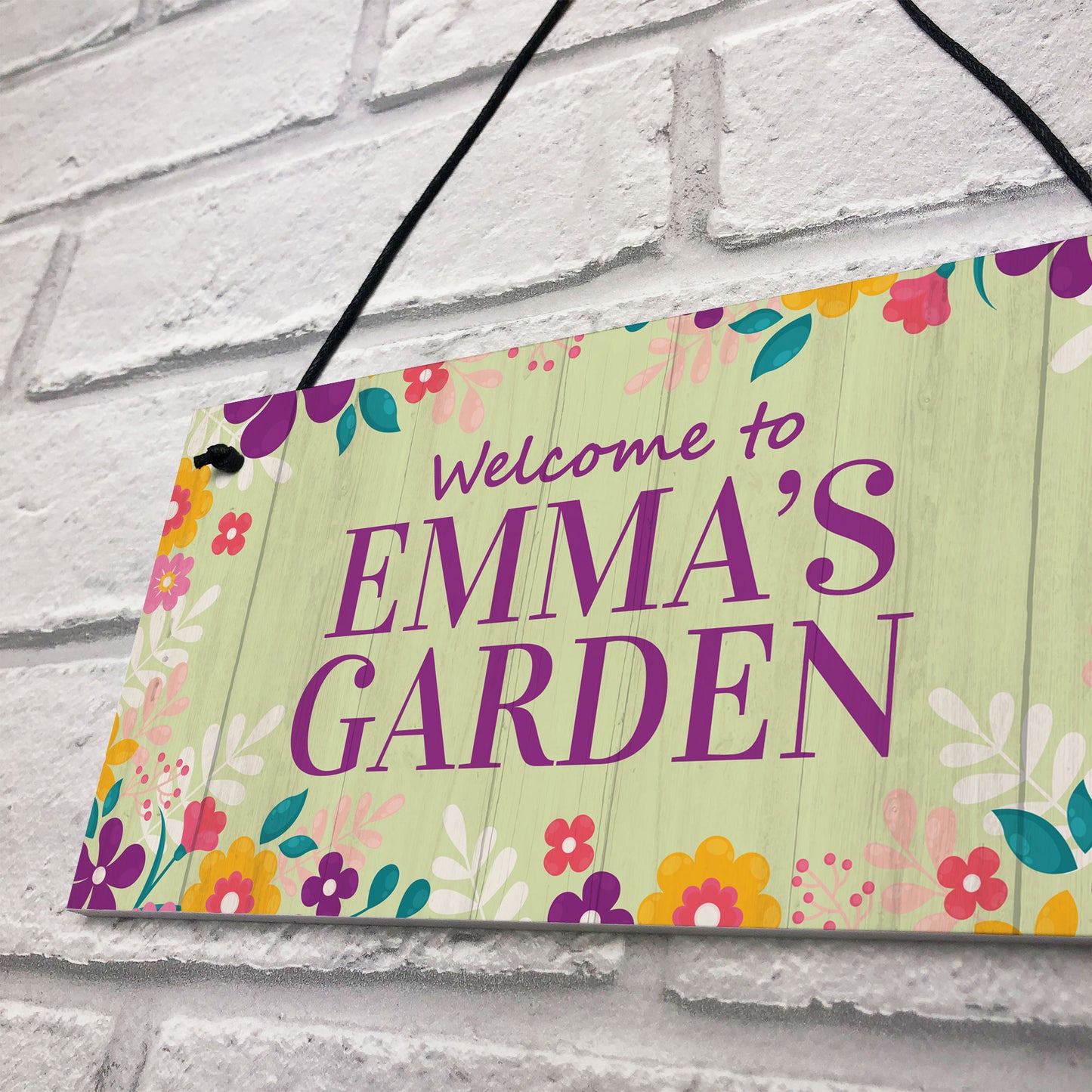 Personalised Garden Welcome Sign Hanging Summer House