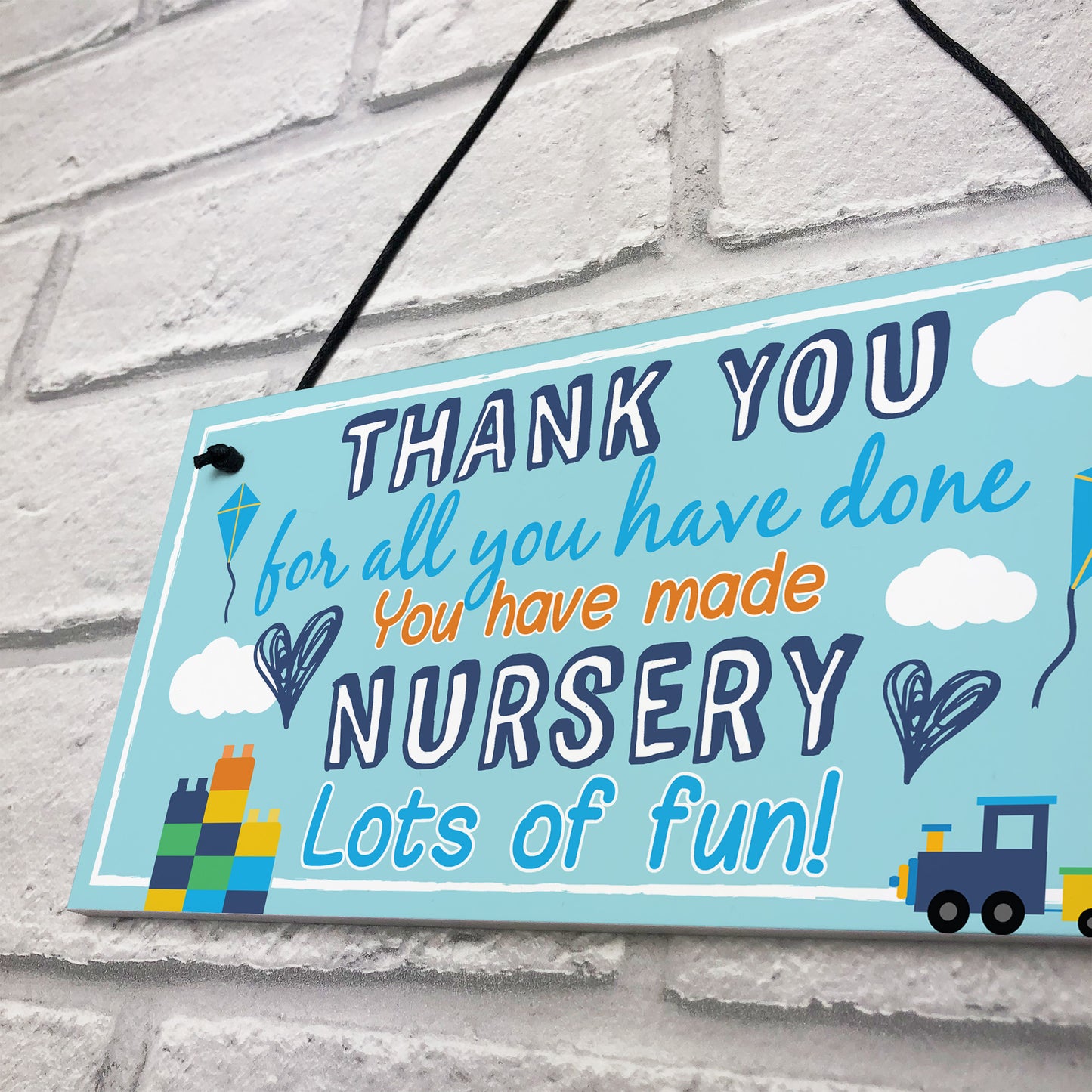 THANK YOU Gift For Nursery Teacher Hanging Sign Plaque Preschool