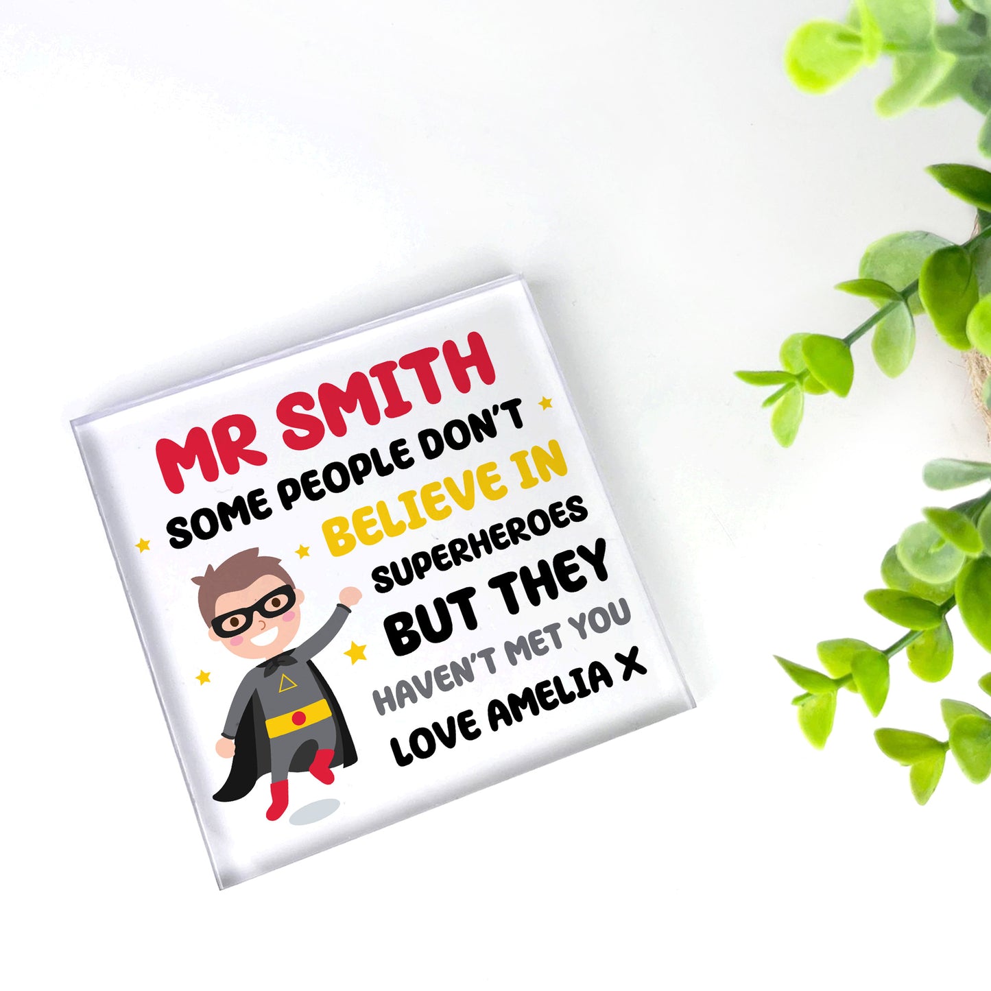 Personalised Thank You Teacher Gifts For Him Men Leaving School