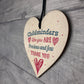 Childminder Gift Thank You Teacher Nursery Wooden Heart Plaque