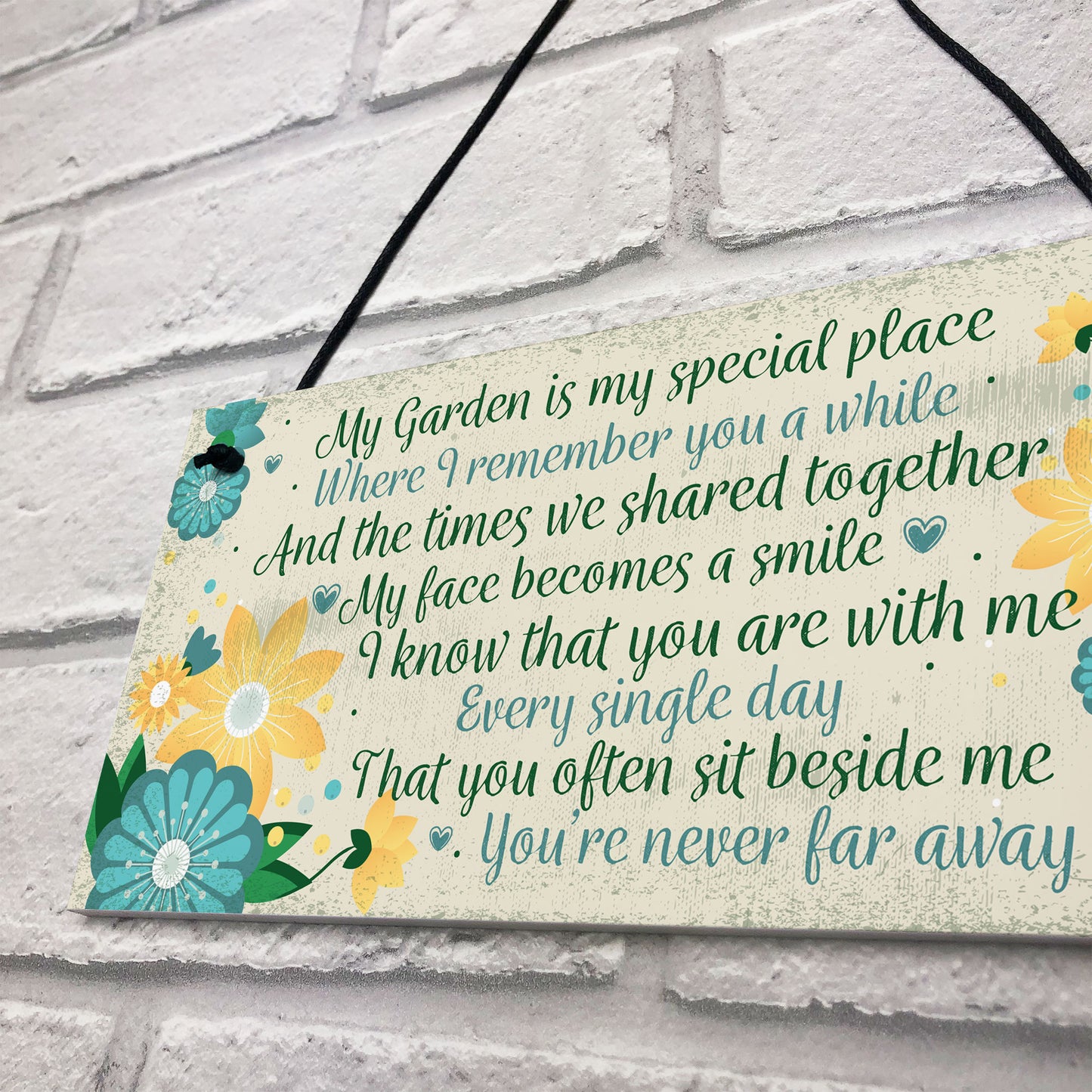 Garden In Memory Mum Nan Friend Memorial Poem Sign Hanging Wall