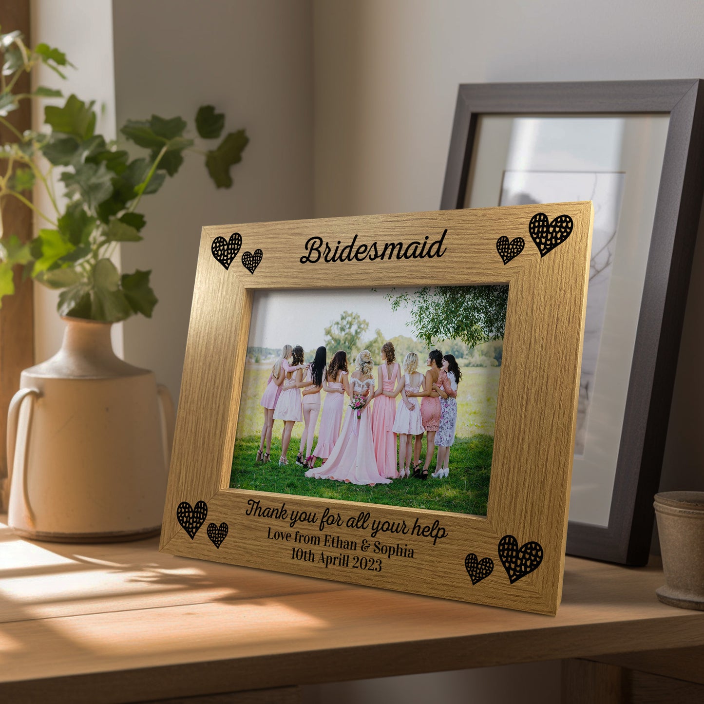 Personalised Gift For Bridesmaid Photo Frame Thank You Gift