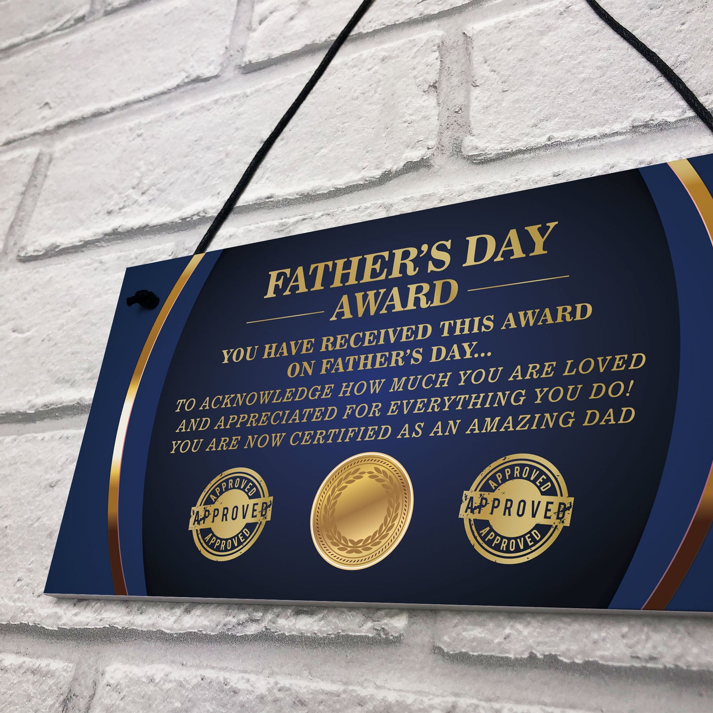 Fathers Day Award Sign Funny Fathers Day Gift For Dad Daughter