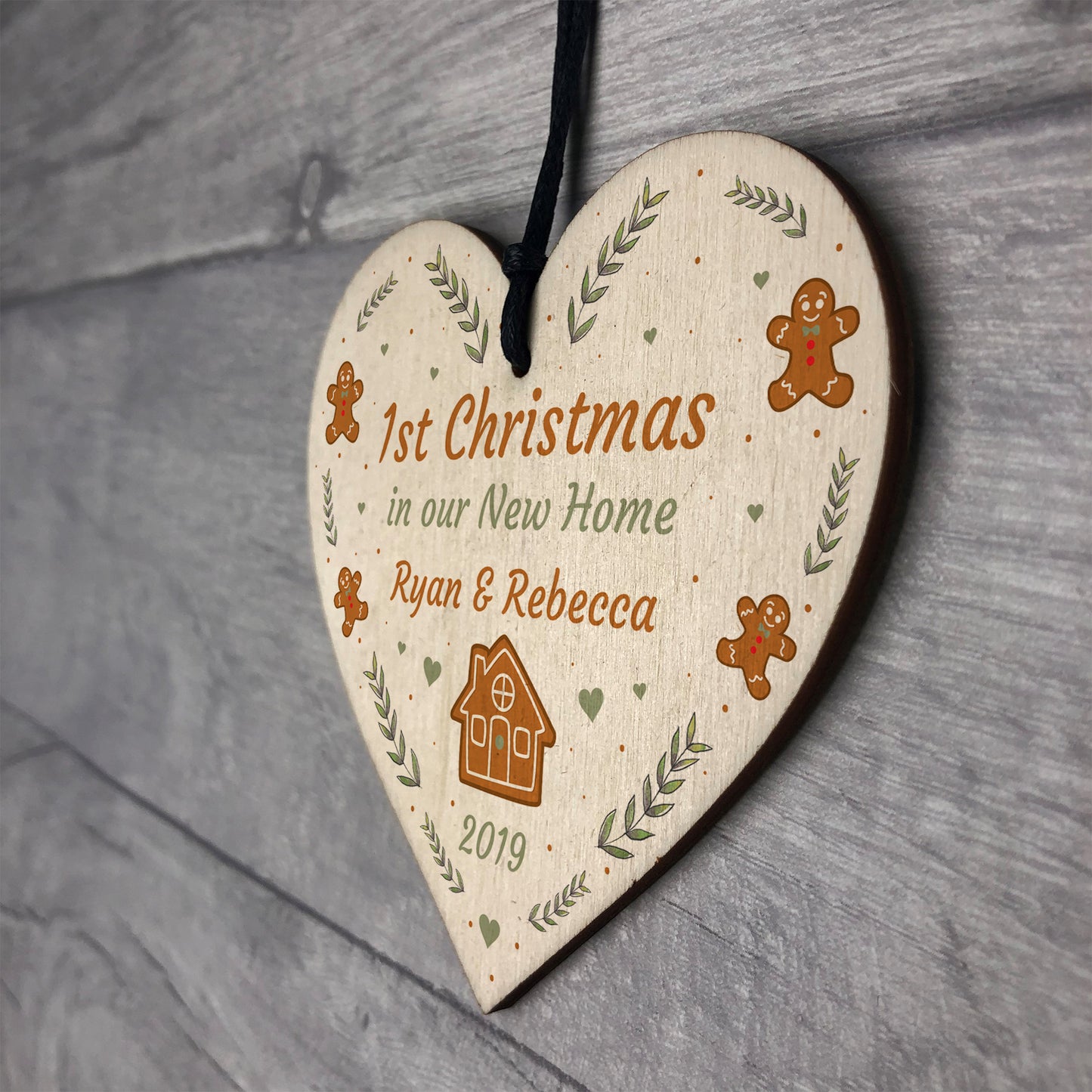 Handmade Christmas Tree Decoration Hanging Heart New Home Gift