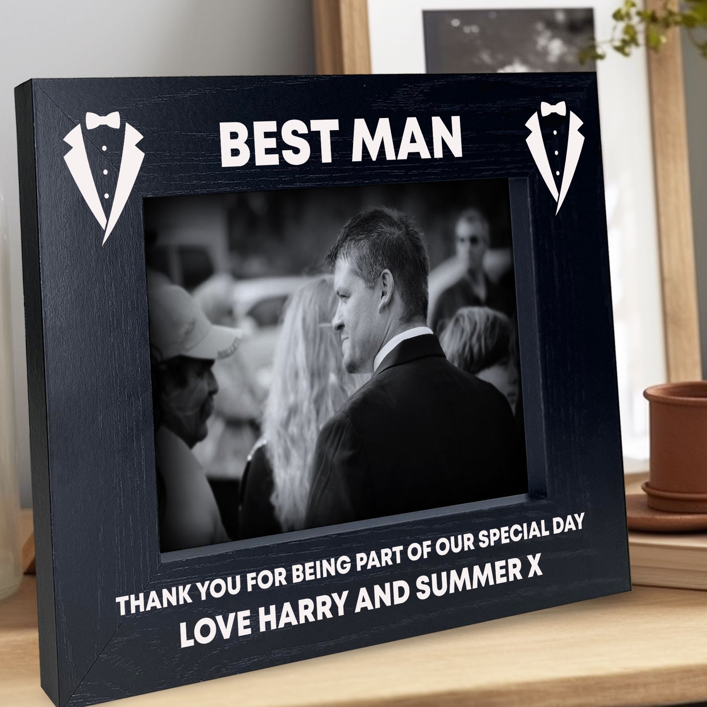 BEST MAN GIFT Personalised Photo Frame Thank You Gift