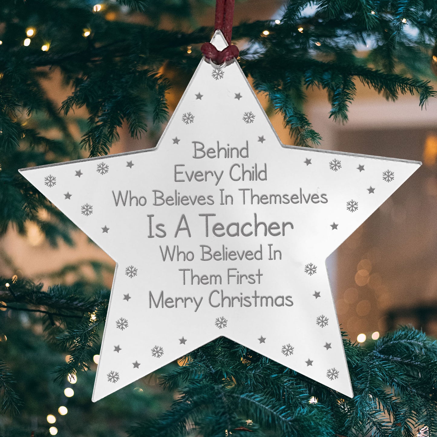 Thank You Gift For Teacher Engraved Star Christmas Gift