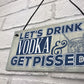 Novelty Vodka Alcohol Gift Funny Man Cave Home Bar Pub Sign