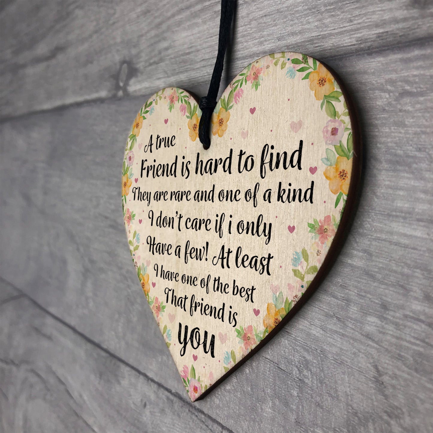 True Friend Friendship Sign Best Friend Birthday Christmas Gift