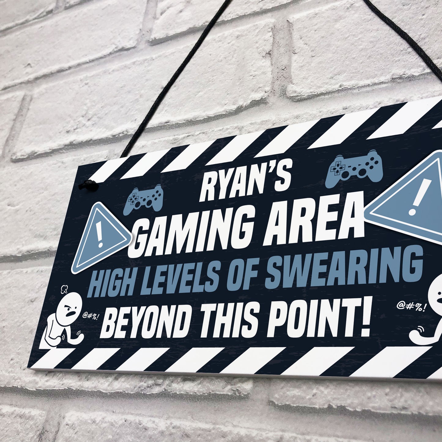 Personalised GAMING AREA Sign Bedroom Man Cave Sign