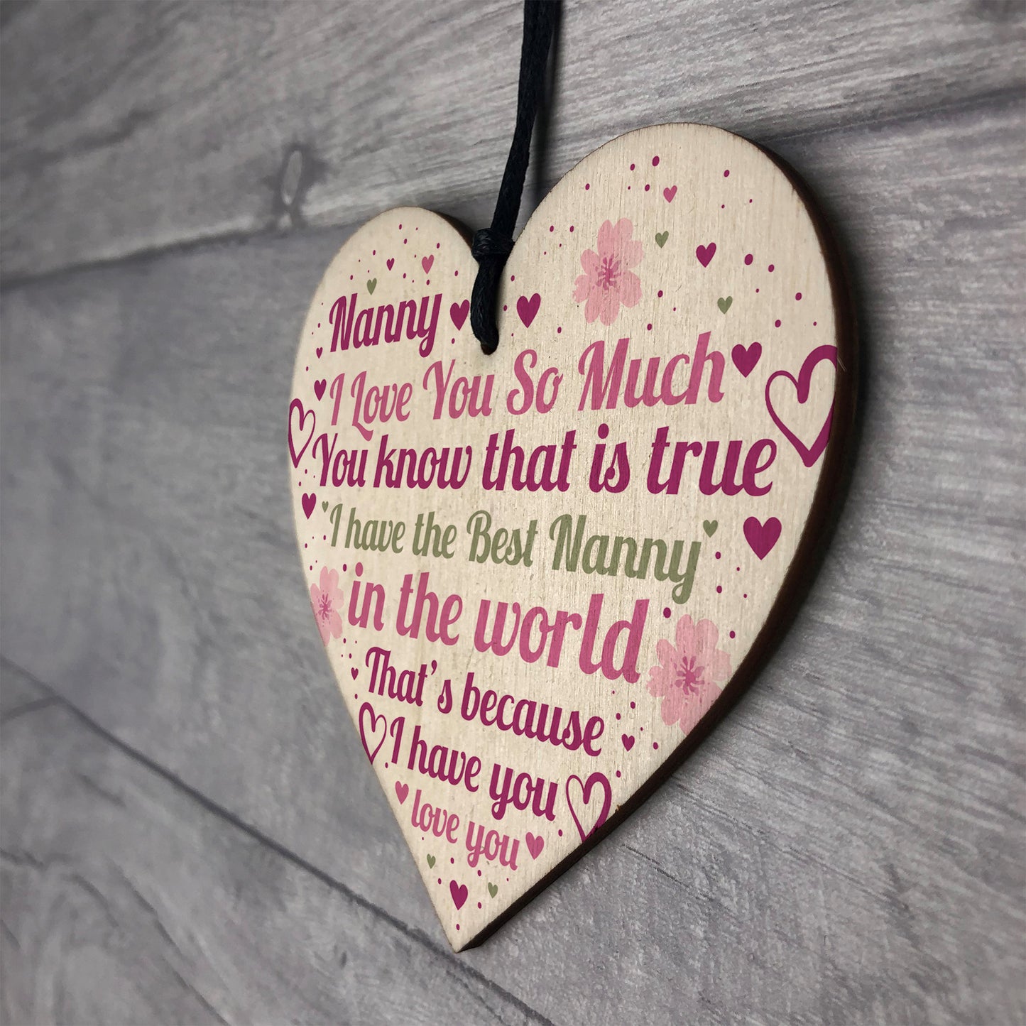 Nanny Gifts Mothers Day Gift For Her Wooden Heart Nanny Birthday