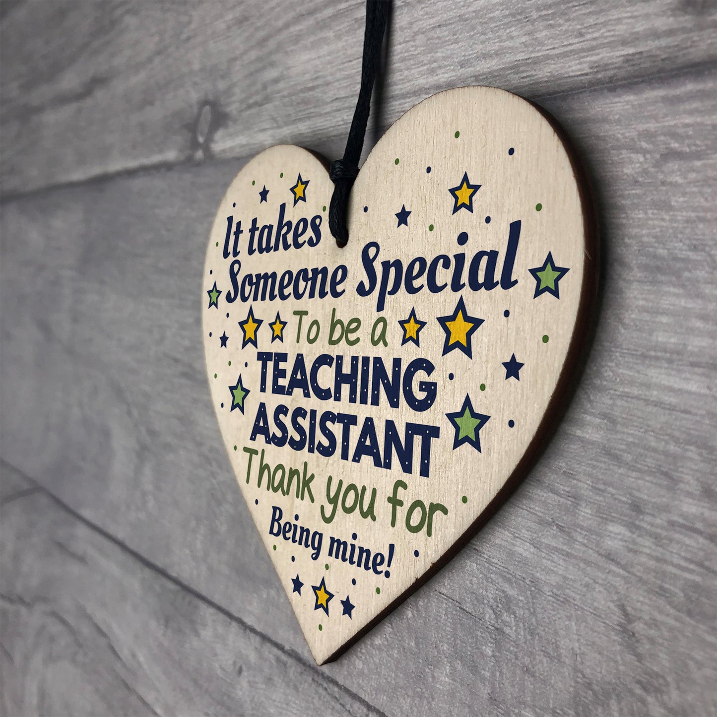 Special Teaching Assistant Teacher Gifts Thank You Wood Heart