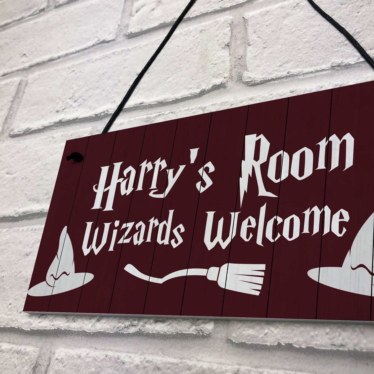 PERSONALISED Bedroom Sign Wizards Welcome Wizard Theme