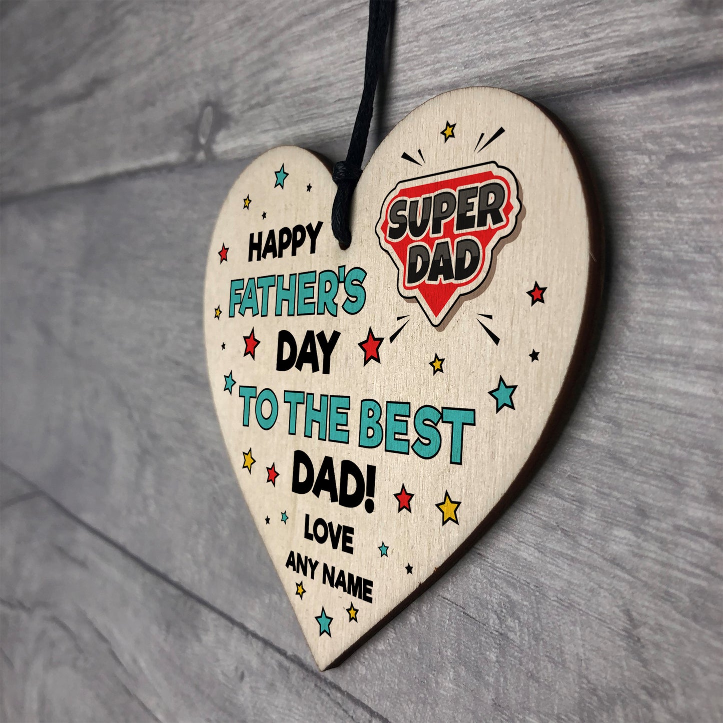 Fathers Day Gift Personalised Gift For Dad Daddy Wood Heart