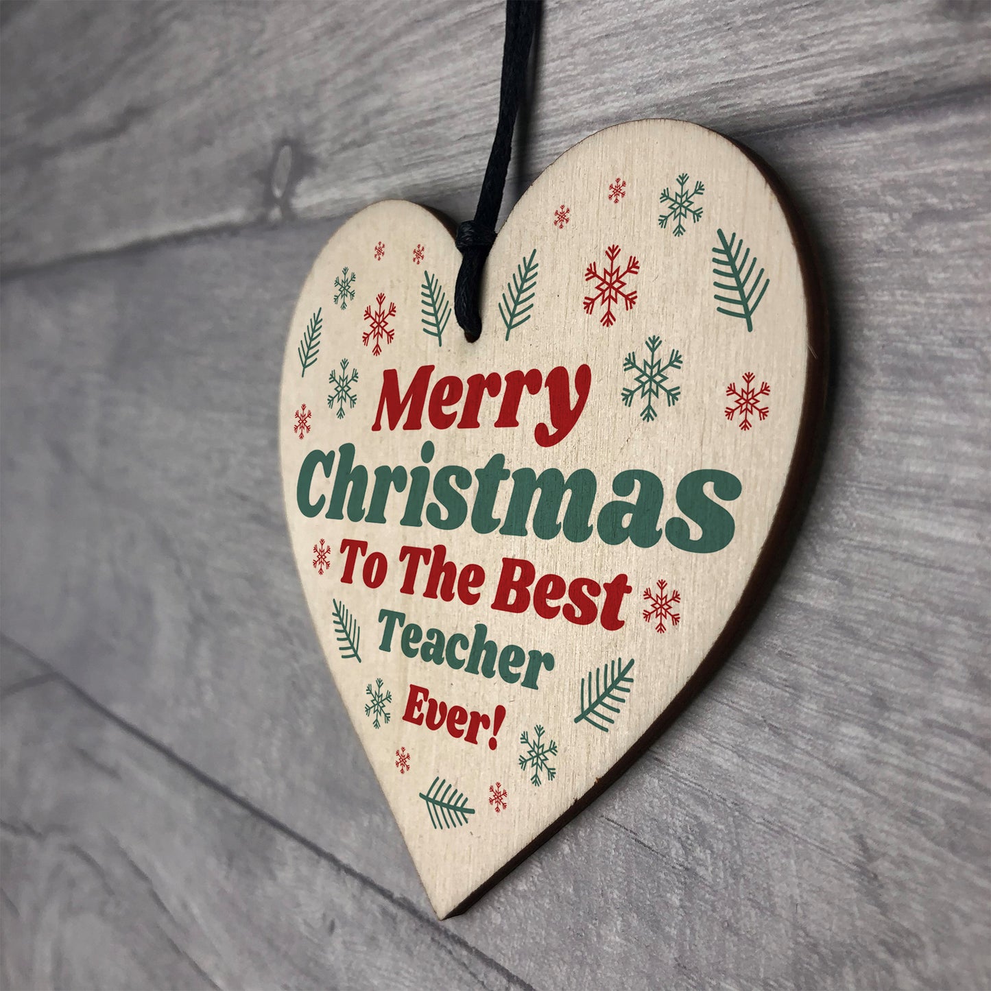 Christmas Gift For Your Teacher Wooden Heart Best Teacher Gift