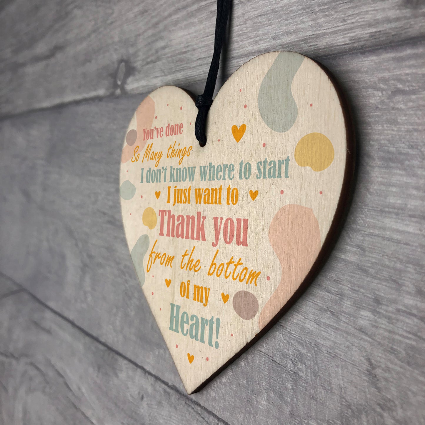 Thank You Gift For Men Women Wood Heart Friend Gift Teacher