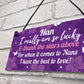 Keepsake Gifts For Nan Nanny Birthday Christmas Plaque Gifts