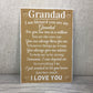 Blessed Grandad Grandpa Father's Day Plaque Thank You Birthday