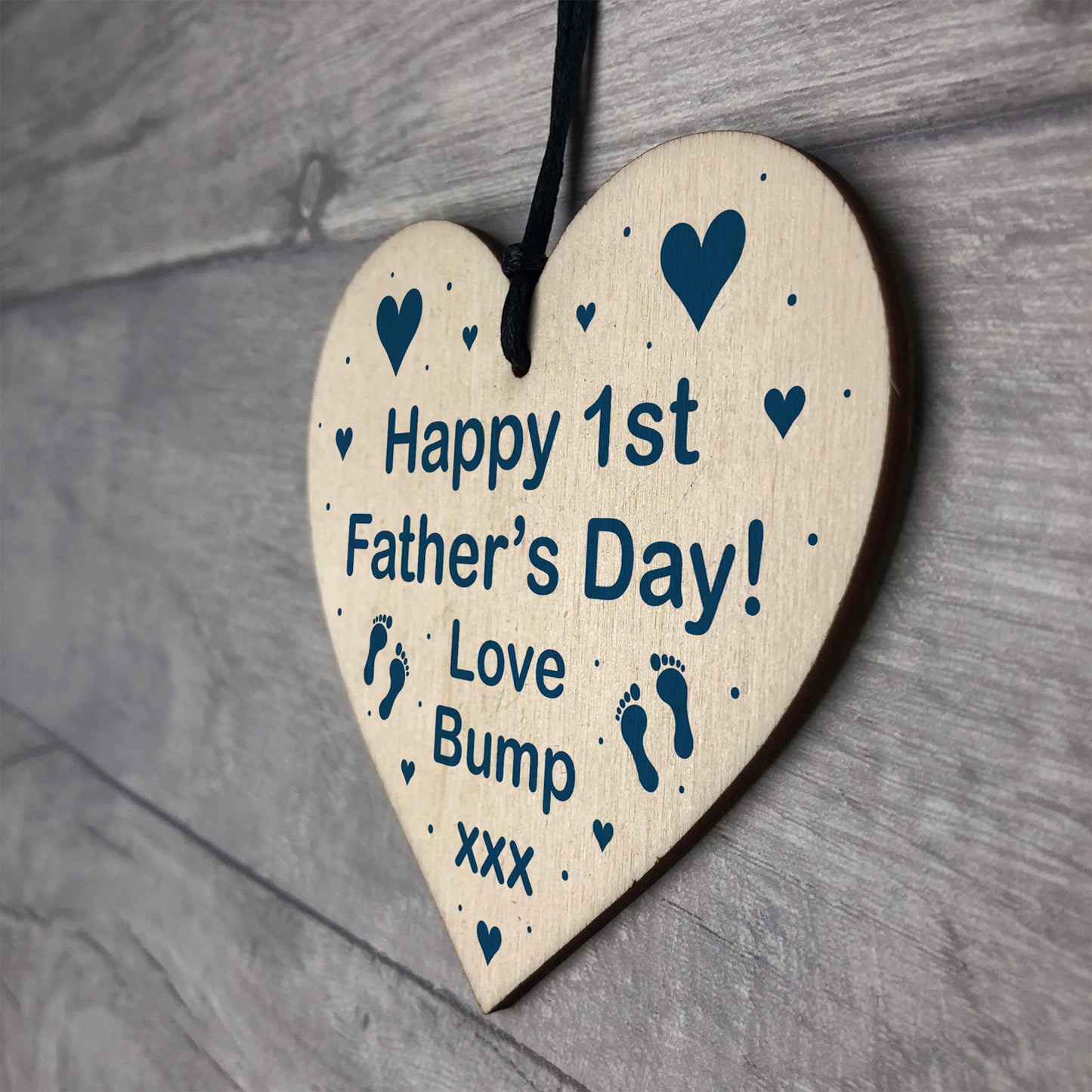 Novelty 1st Fathers Day Gift From Bump Hanging Heart New Daddy