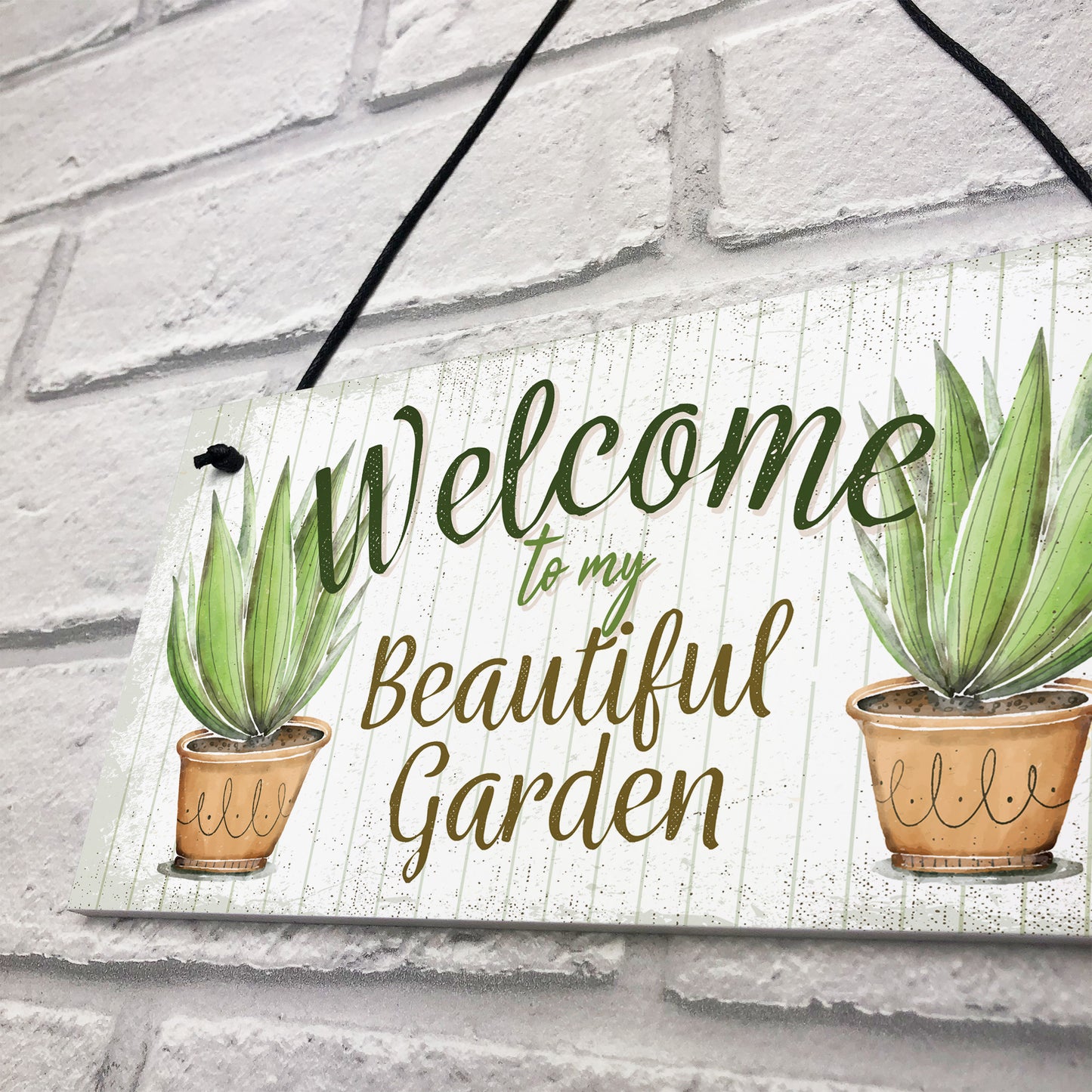 Novelty Beautiful Hanging Garden Plaque Present Home Shed Sign