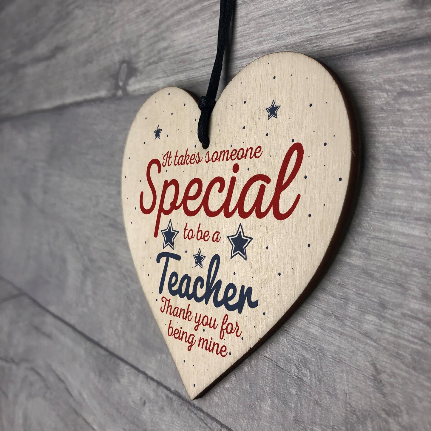 Handmade Hanging Heart Gift For Teacher Leaving Present Keepsake