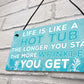 Life Is Like A Hot Tub Funny Birthday Gift Hanging Garden Sign