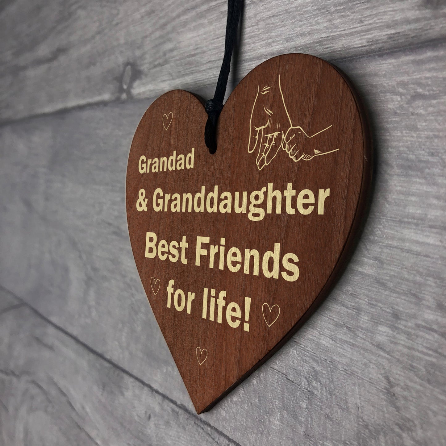 Grandad Gifts From Granddaughter Wood Heart Fathers Day Birthday