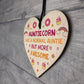 Handmade Auntie Gift Novelty Sister Plaque Wooden Heart