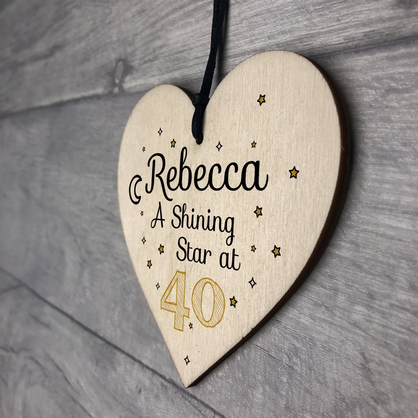 Personalised 40th Birthday Gifts For Friend Mum Auntie Wooden