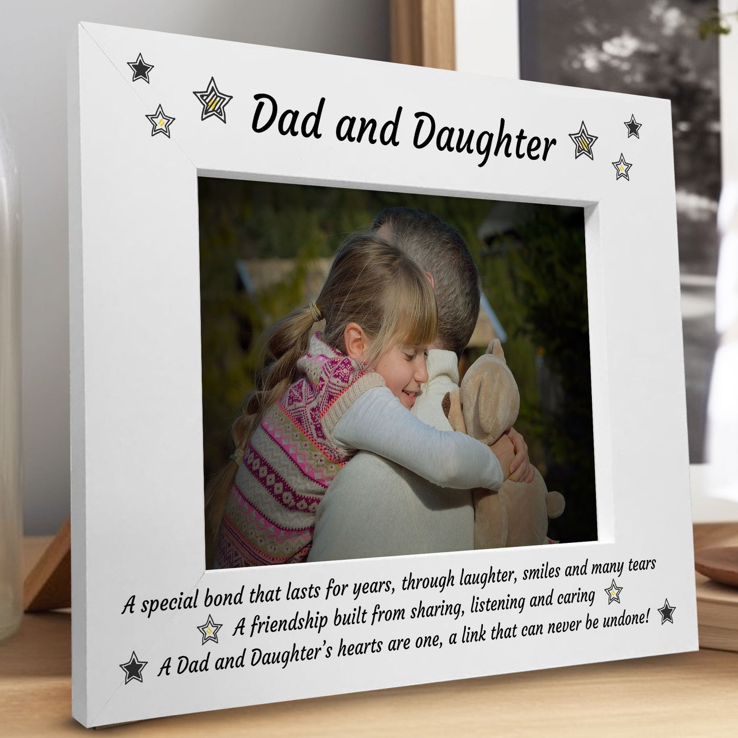 Dad Gifts From Daughter Wooden Photo Frame Fathers Day Gift Dad