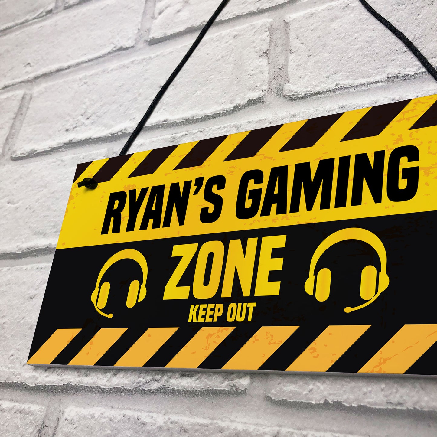 Funny Gaming Sign For Boys Bedroom Man Cave Personalised