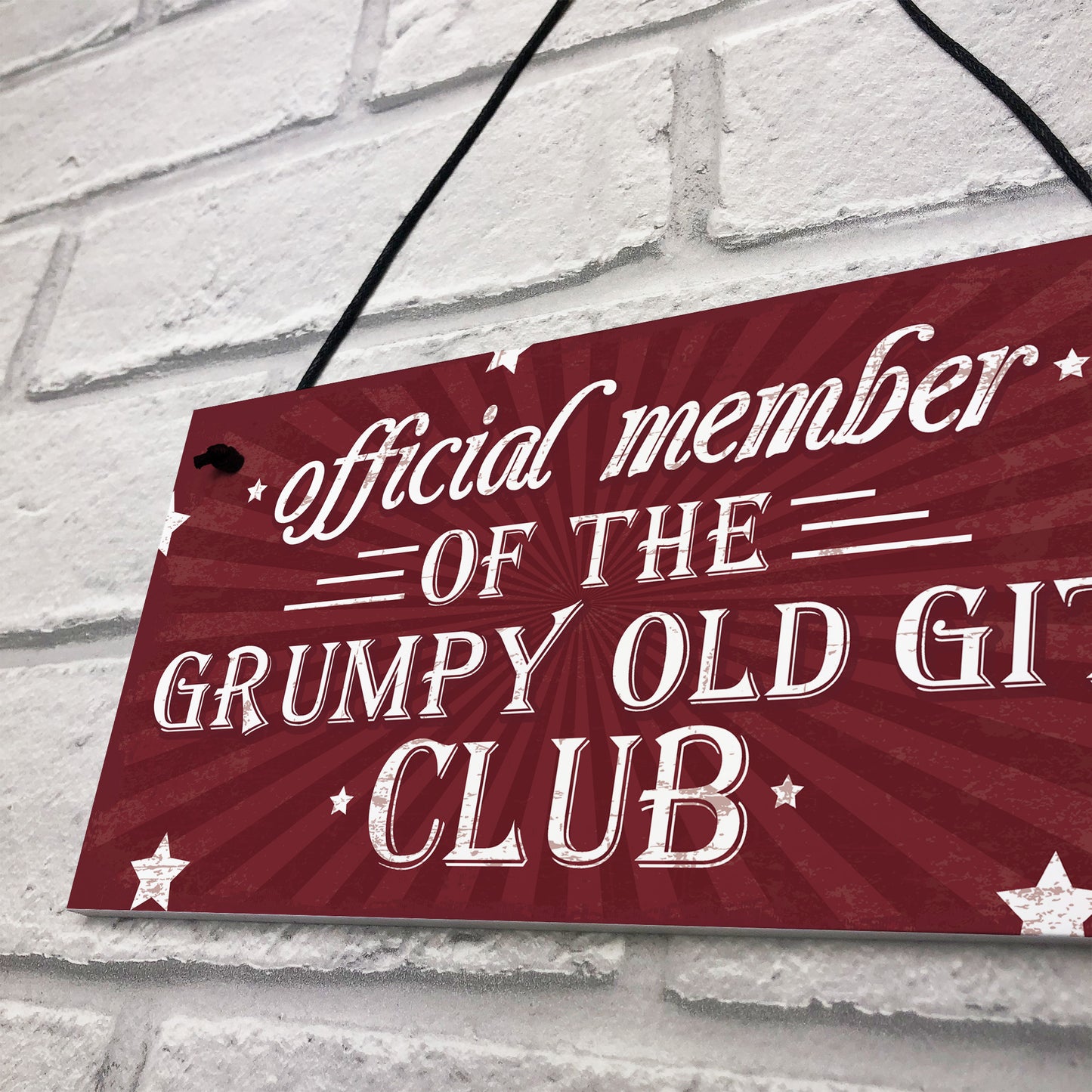 Grumpy Git Club Funny Birthday Gift For Dad Grandad Hanging Sign