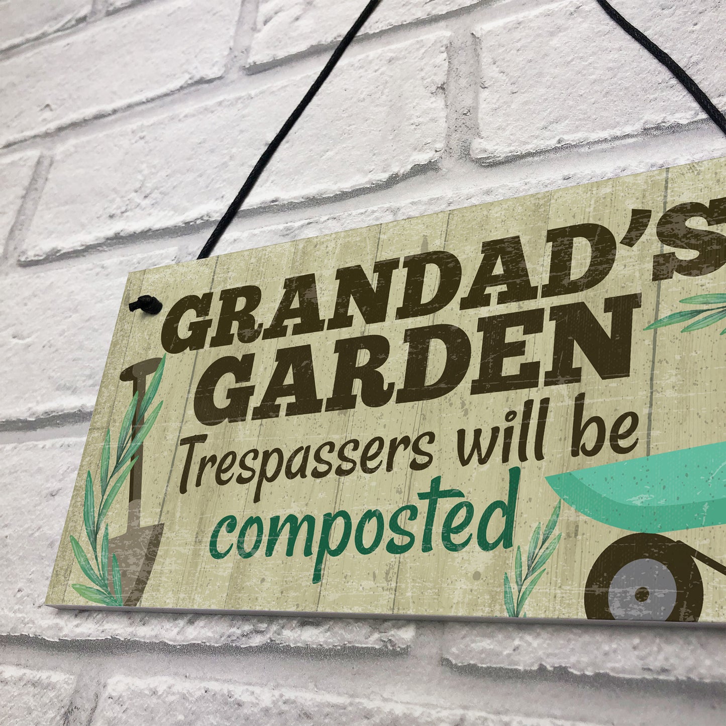 Grandad's Garden Plaque Garden Shed Summer House Sign Gifts