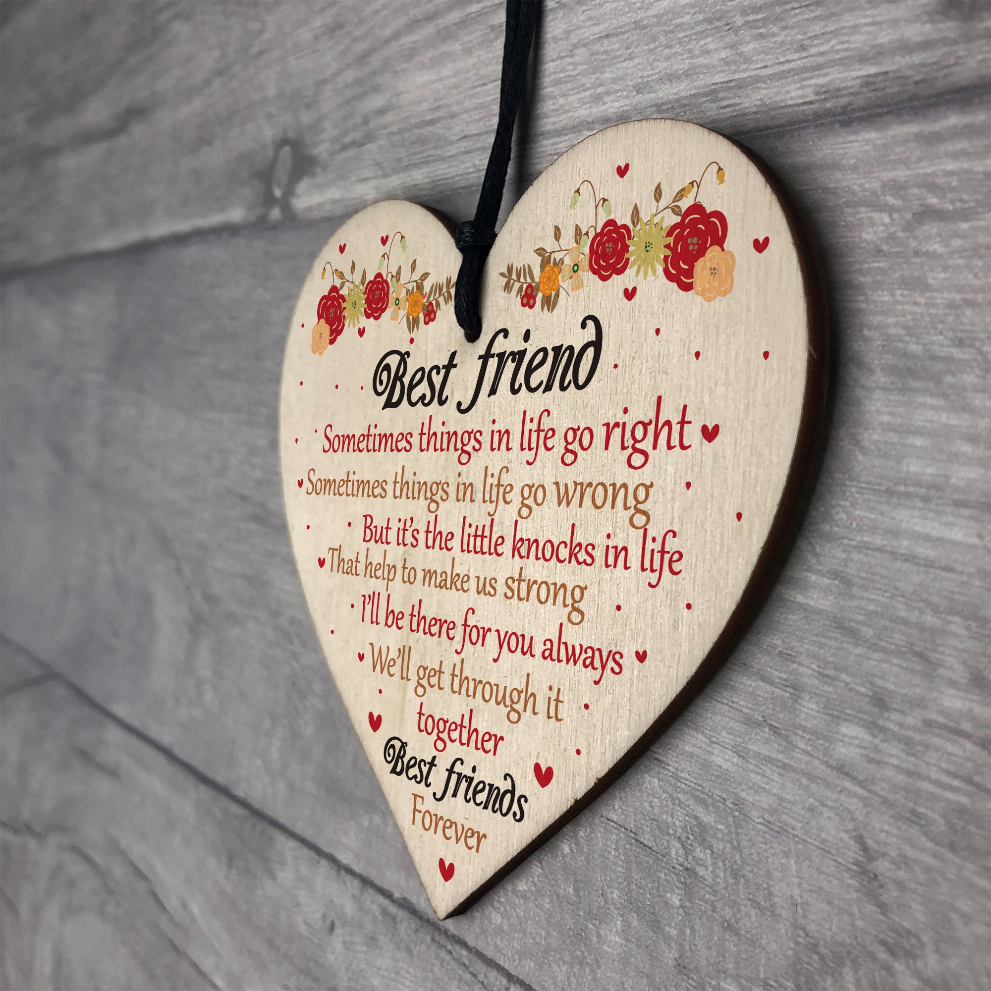 Best Friends Forever Friendship Hanging Heart Special Love Gifts Red Ocean Gifts