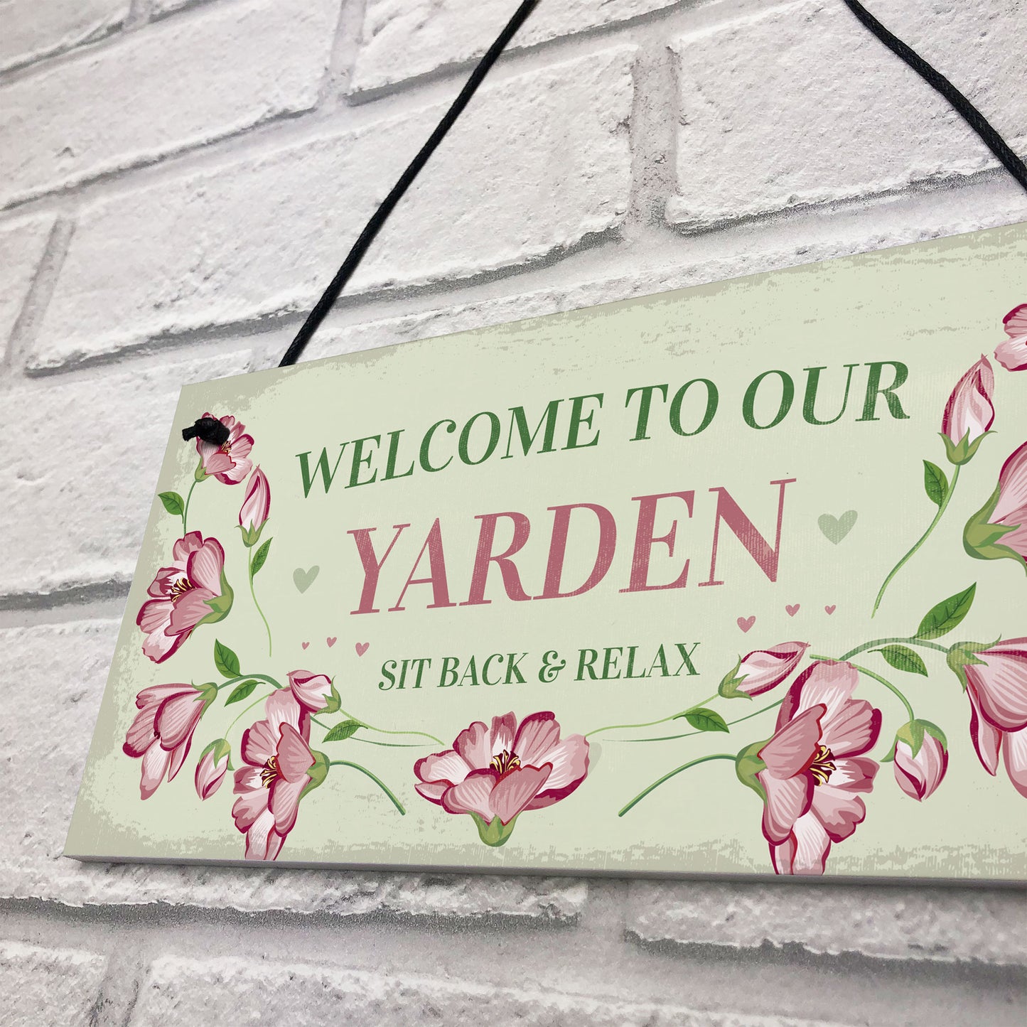 Yarden Sign For Outdoor Welcome Sign For Garden Summerhouse