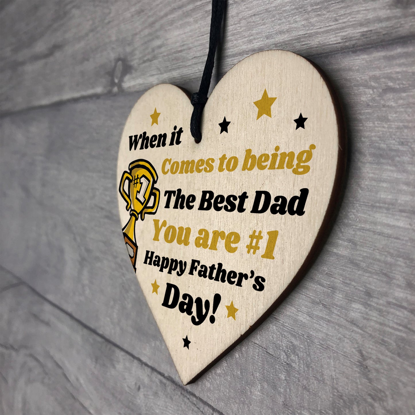 Fathers Day Gifts For Dad Daddy Father Wood Heart Thank You