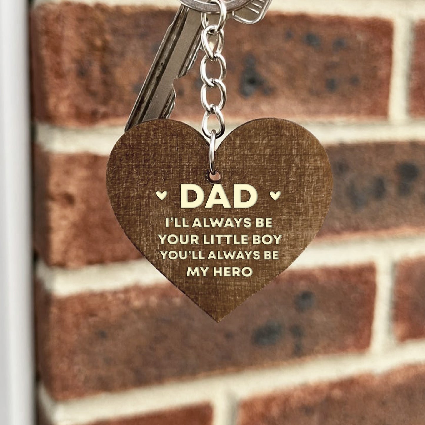 Fathers Day Gift Dad Gift From Son Keyring Daddys Little Boy