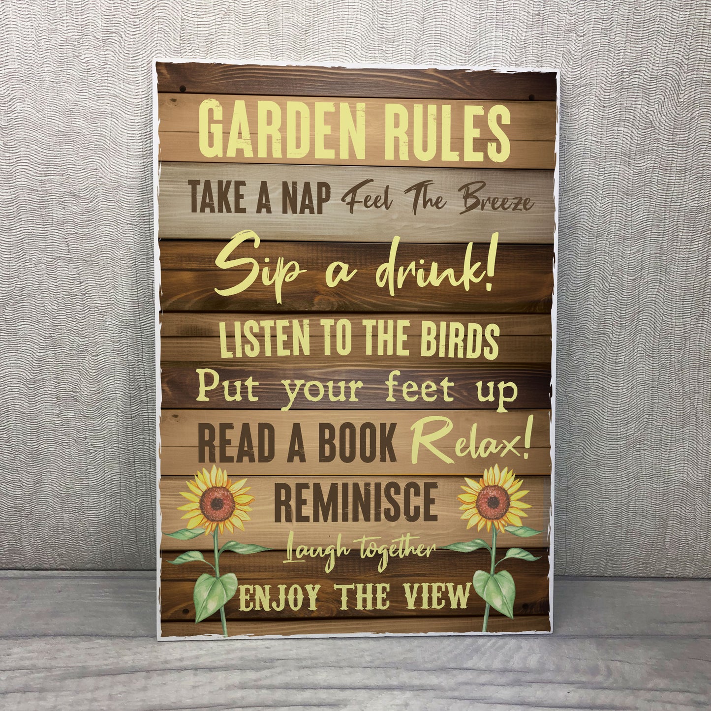 Garden Rules Sign Hanging Garden Sign For Outdoor Summerhouse