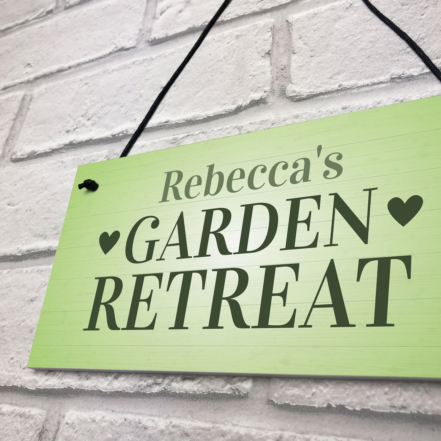 Garden Sign Personalised Plaque Garden Retreat Gift For Her