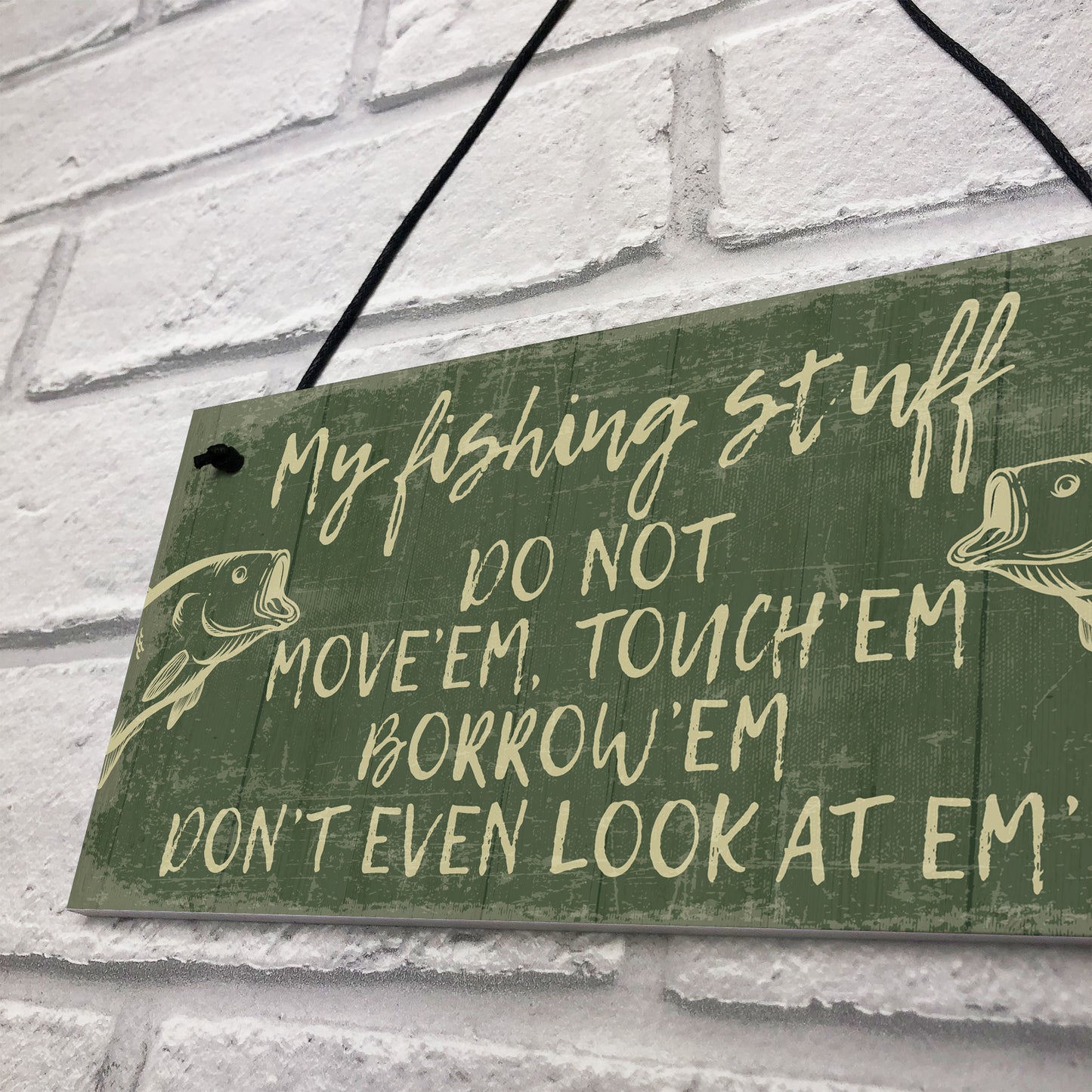 Funny Fishing Fisherman Stuff Sign Garden Shed Man Cave Plaque