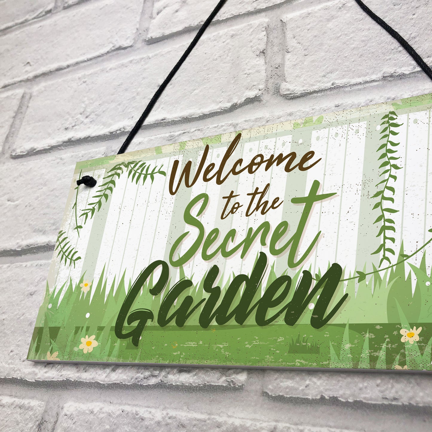 Welcome To The Secret Garden Hanging Plaque Garden Shed