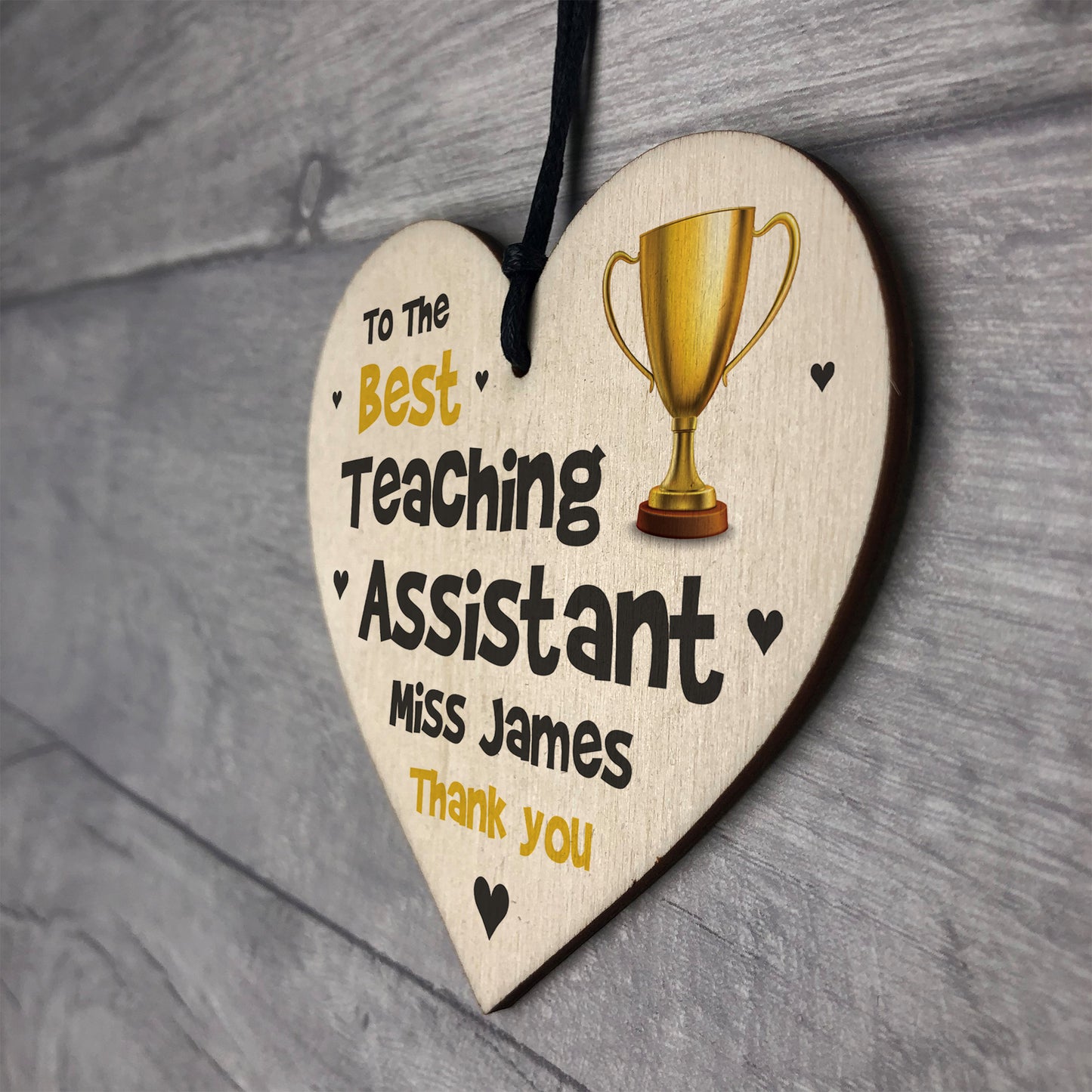 Personalised Teaching Assistant Gift Trophy Gift Thank You