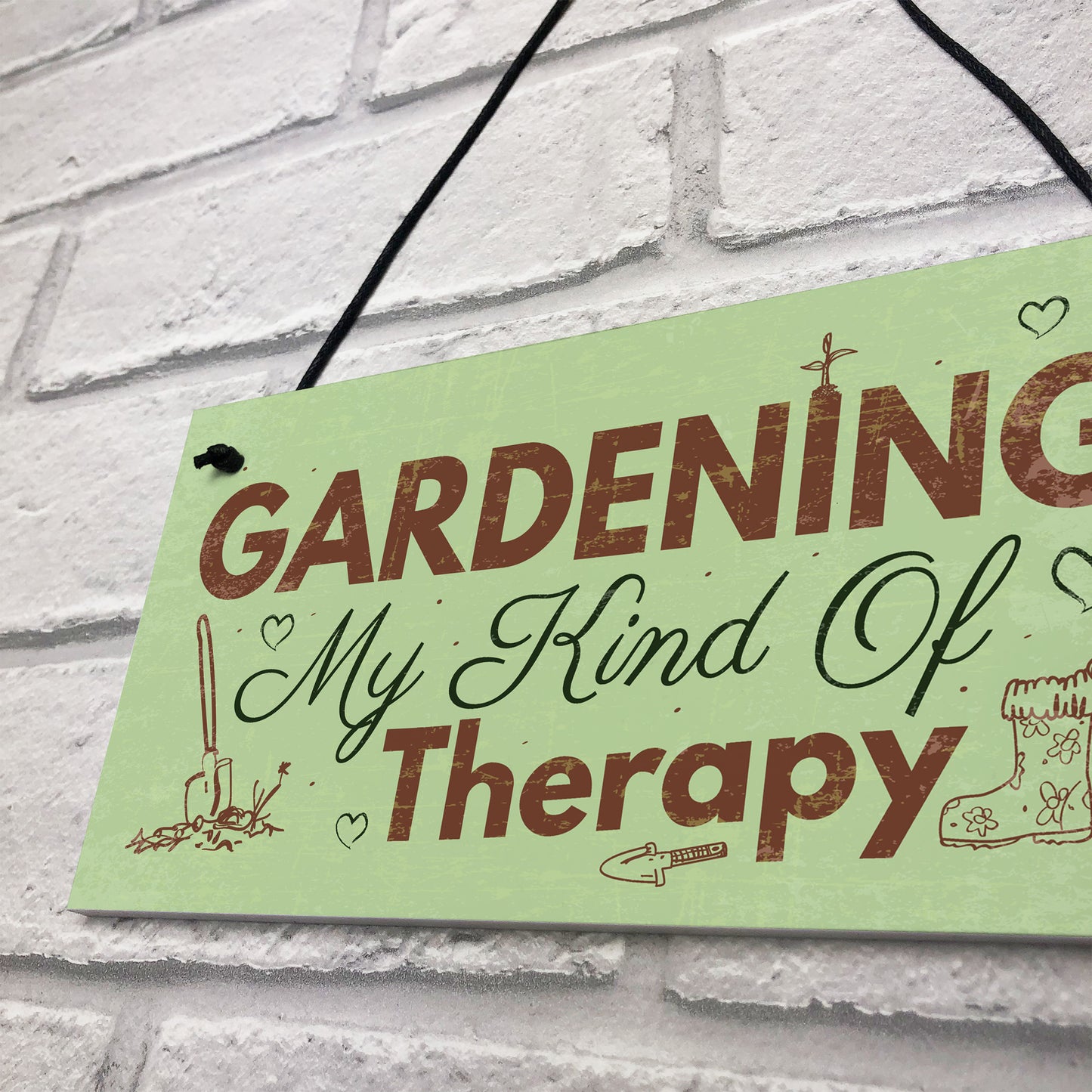 Gardening My Therapy Novelty Plaque SummerHouse Sign Garden