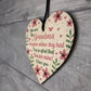 Nan Birthday Gifts Mothers Day Gift Wooden Heart Gran Grandma