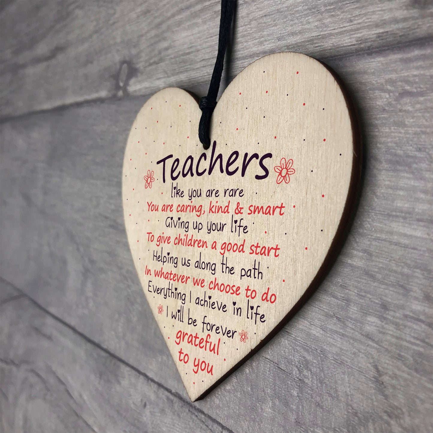 Thank You Gift Teacher Gifts Wooden Heart Leaving Nursery School